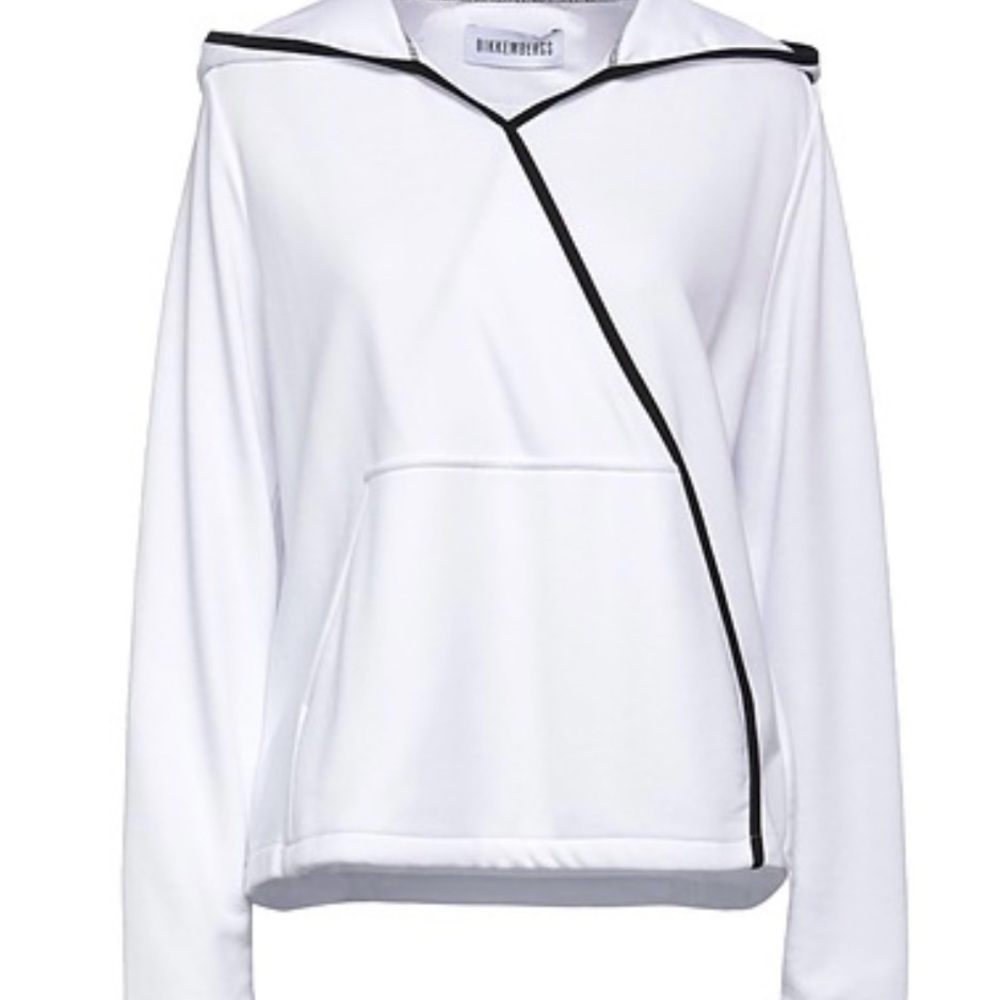 Bikkembergs White Hoodie with Black Trim size xs